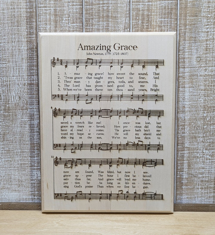 "Amazing Grace" wood plaque