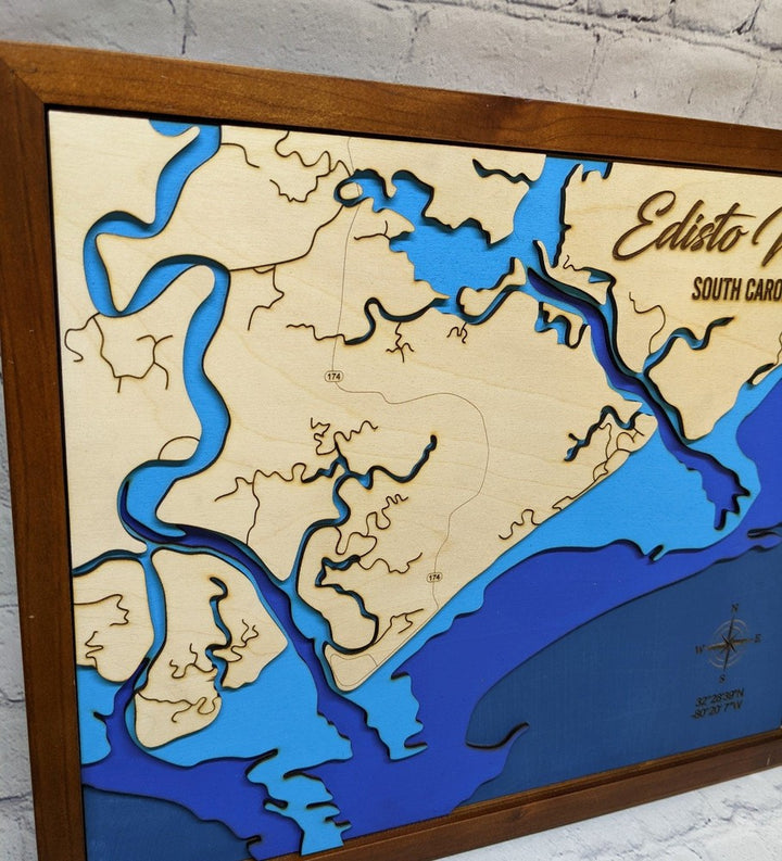 3D wooden map