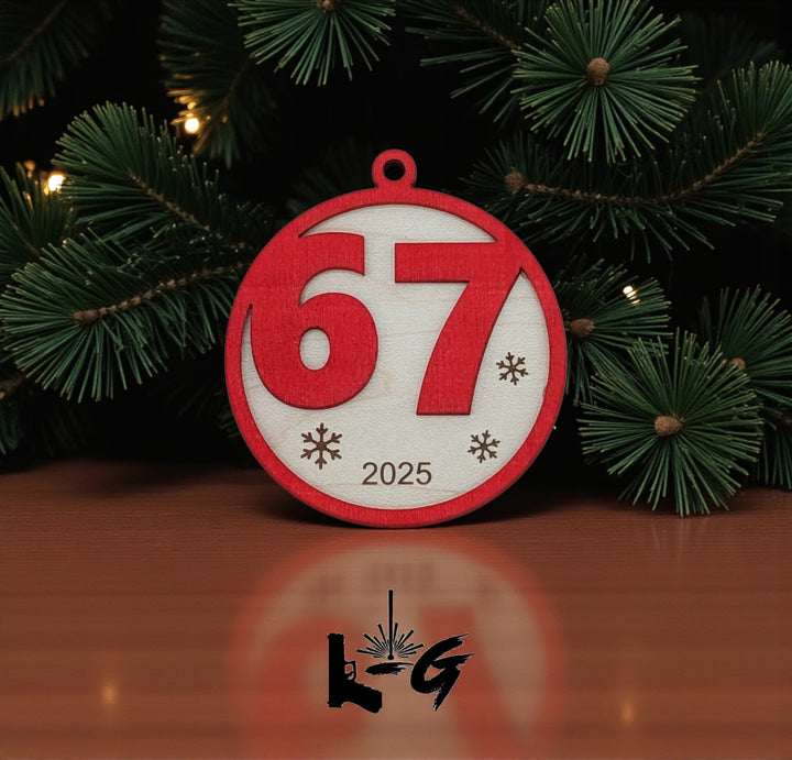 6-7 ornament, 67 Christmas ornament