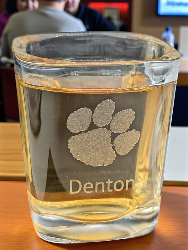 Personalized Engraved Shot Glass, Team Logo Shot Glass