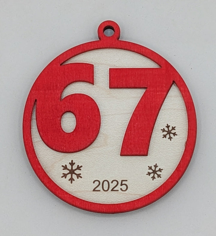 6-7 ornament, 67 Christmas ornament