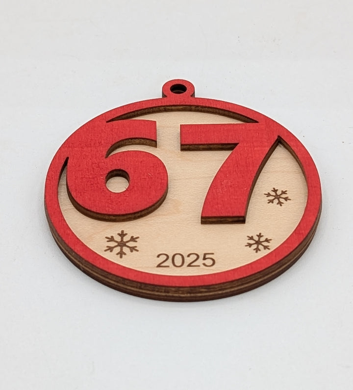 6-7 ornament, 67 Christmas ornament
