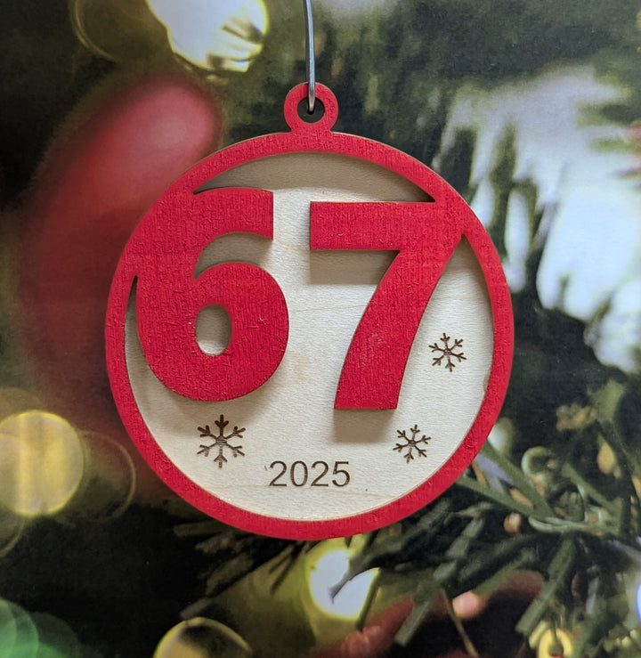 6-7 ornament, 67 Christmas ornament
