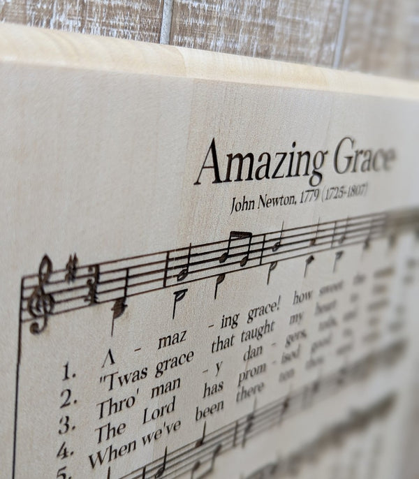 "Amazing Grace" wood plaque