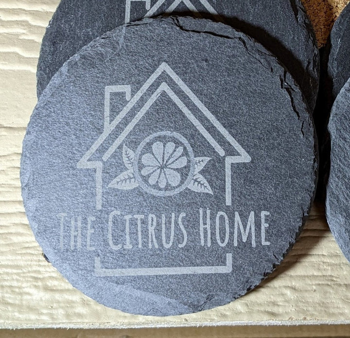 The citrus home slate coaster