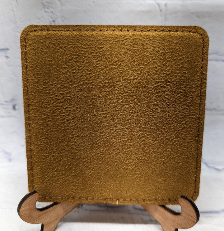 Leatherette coaster back