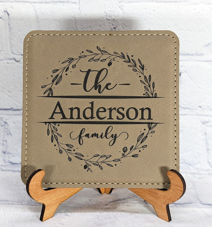 Anderson leatherette coaster