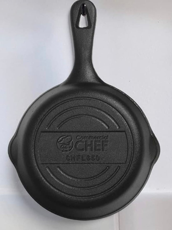 Cast iron pan back